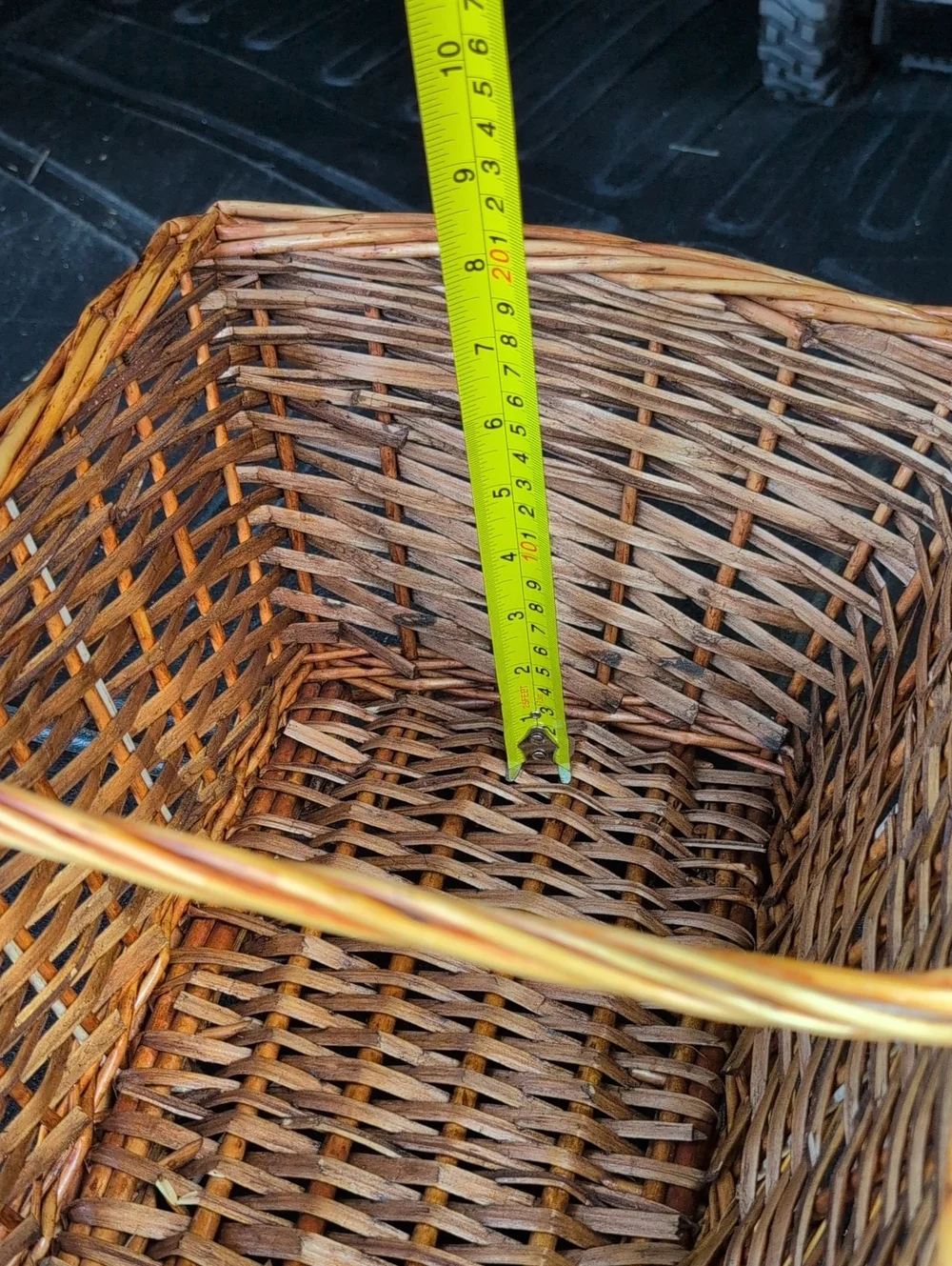 Vintage Woven Double-Handle Storage Basket - Brown (226)
